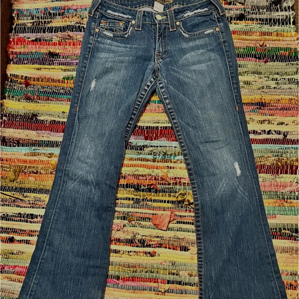 true religion, vintage, low rise, flare